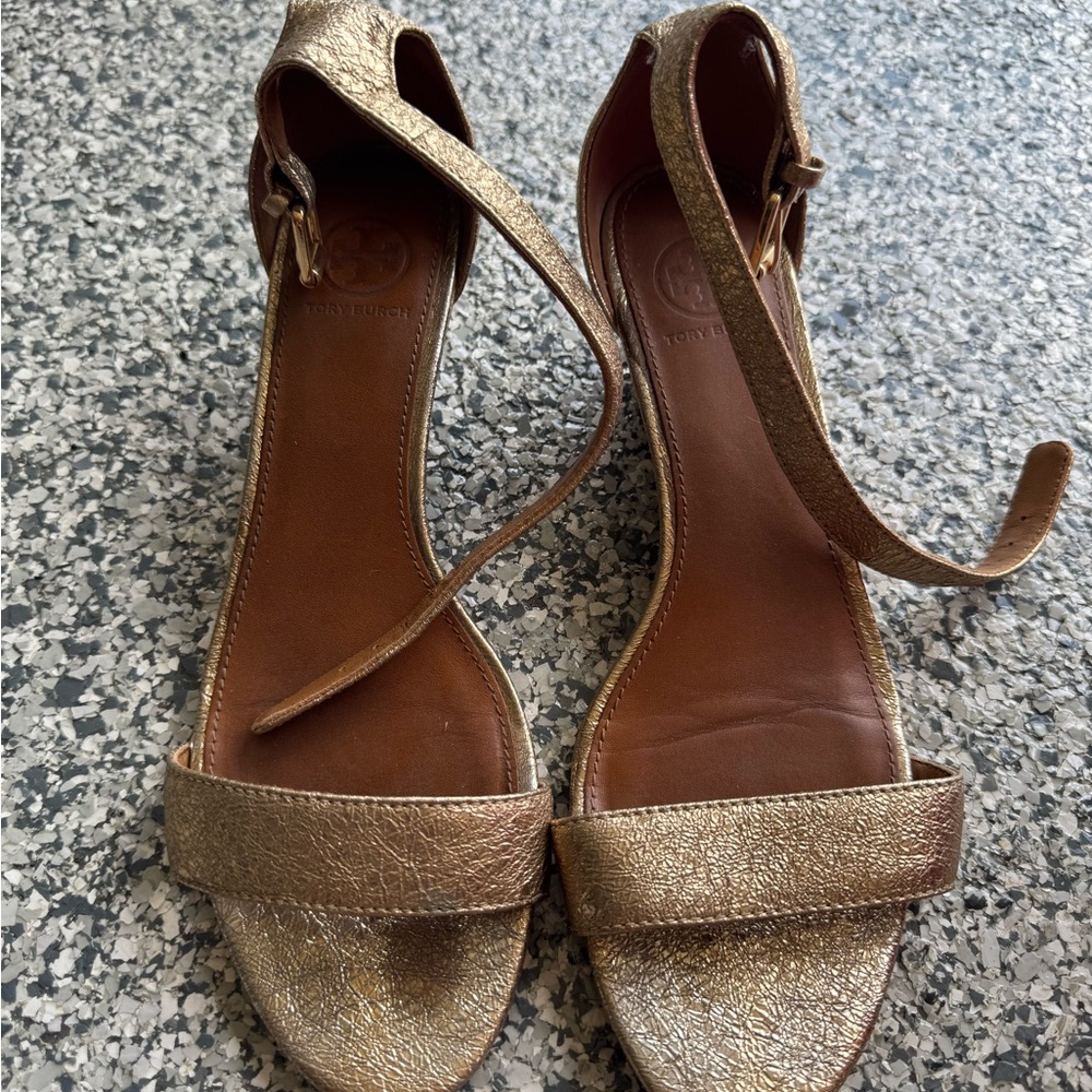 Tory Burch Metallic Gold Sandals